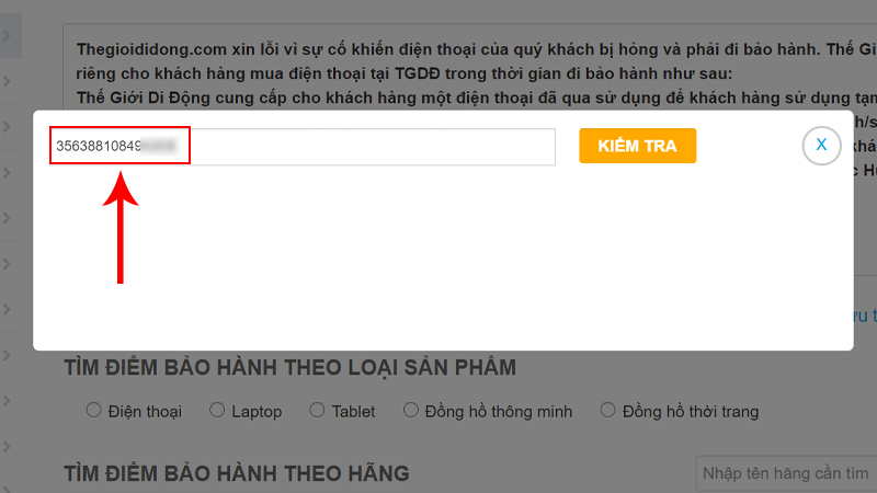 Cách kiểm tra bảo hành sản phẩm đã mua ở Thế Giới Di Động đơn giản