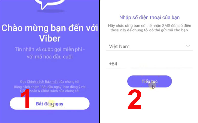Đăng ký Viber