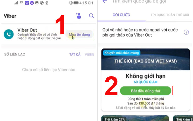 Đăng ký Viber Out