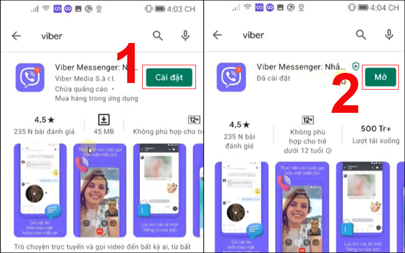 Cài đặt Viber