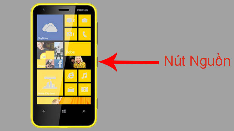 Nhấn giữ nút Nguồn để tắt điện thoại