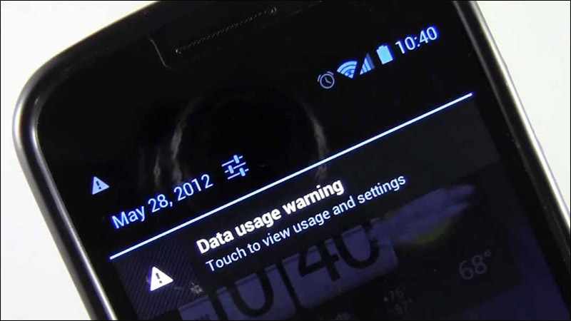 Điện thoại của bạn sẽ xuất hiện cảnh báo sử dụng dữ liệu khi chạm mức