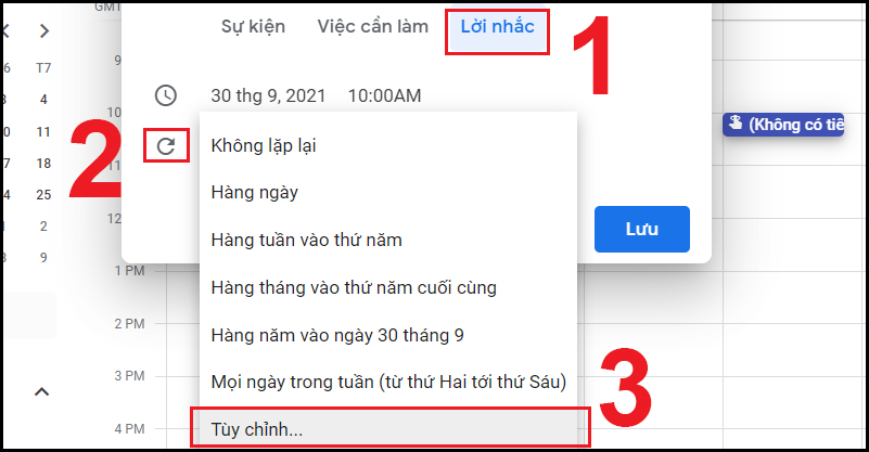 Chọn v&agrave;o T&ugrave;y chỉnh