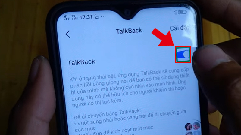 Bật TalkBack