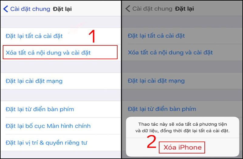 Reset lại iPhone