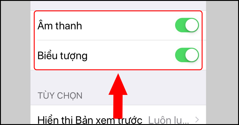 Có thể tùy chỉnh âm thanh và biểu tượng