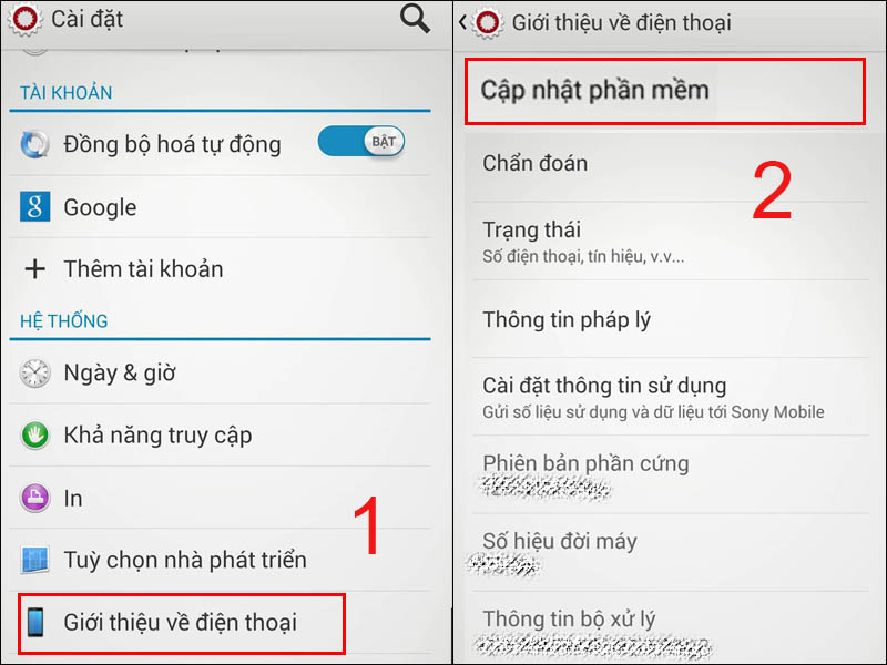 Chọn Cập nhật phần mềm để cập nhật hệ điều h&agrave;nh mới nhất