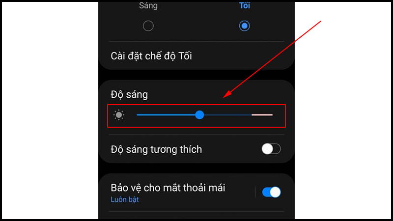 Chỉnh độ sáng trên Android