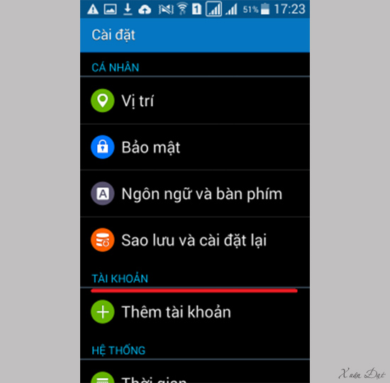 Tài khoản Google đã được xóa