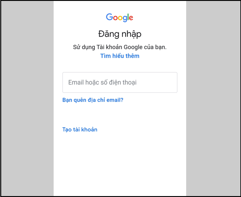 Xóa và thêm lại tài khoản Google