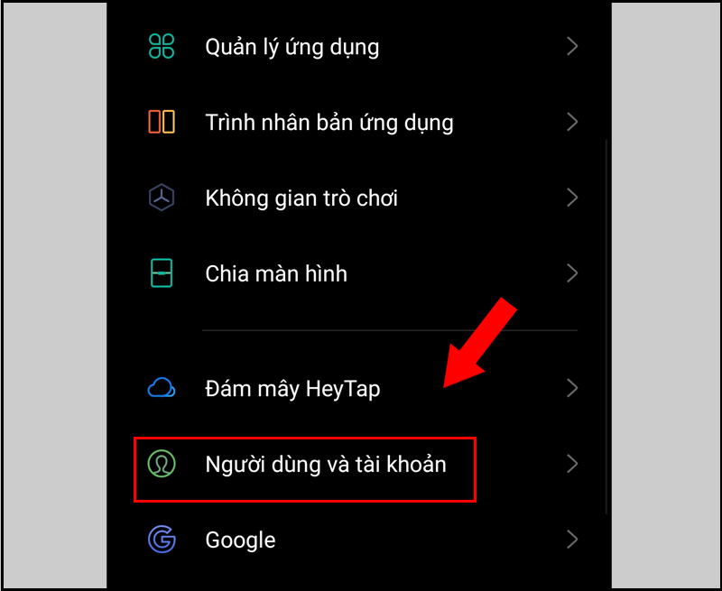 Xóa và thêm lại tài khoản Google