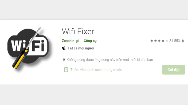 Ứng dụng WiFi Fixer