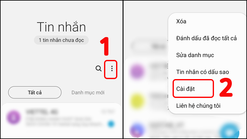 Chọn Cài đặt