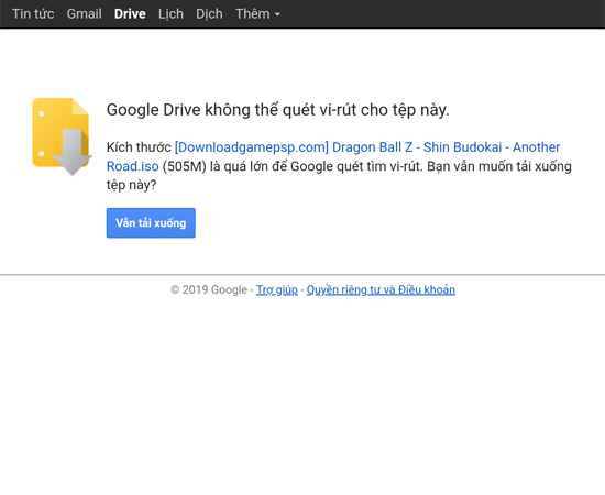 Sau khi chuyển đến Google bạn chọn Vẫn tải xuống.