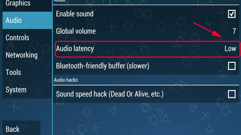 Đặt Audio latency ở mức Low