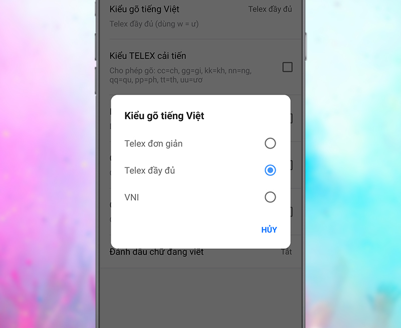 Gõ tiếng Việt có dấu bằng kiểu Telex trên điện thoại với ứng dụng tiện ích này. Thiết lập bàn phím với tiểu sử, hình ảnh và các lựa chọn màu sắc để thực hiện các tác vụ gõ nhanh, dễ dàng hơn trên điện thoại của bạn. Hãy tải ngay ứng dụng này để thỏa mãn sở thích và trải nghiệm của bạn.