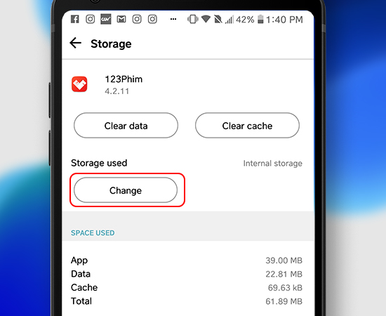 Và chọn Change (Thay đổi)