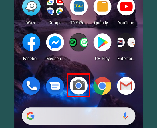 Bước 1: Các bạn truy cập vào Máy ảnh trên điện thoại.