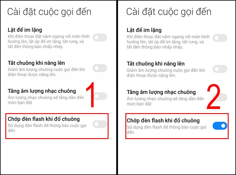 Cách bật, tắt đèn flash khi có cuộc gọi đến, tin nhắn trên điện thoại - Thegioididong.com