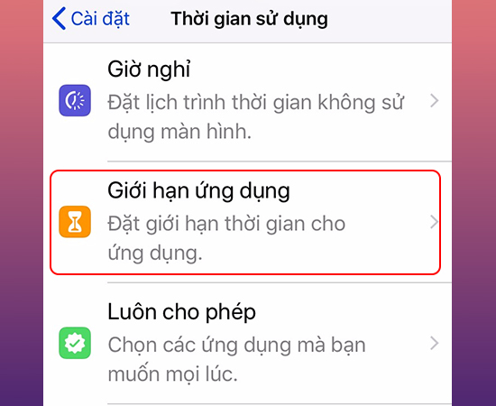 Hướng dẫn giới hạn thời gian sử dụng ứng dụng trên iPhone ...