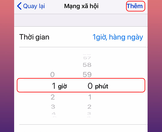 Giới hạn thời gian sử dụng