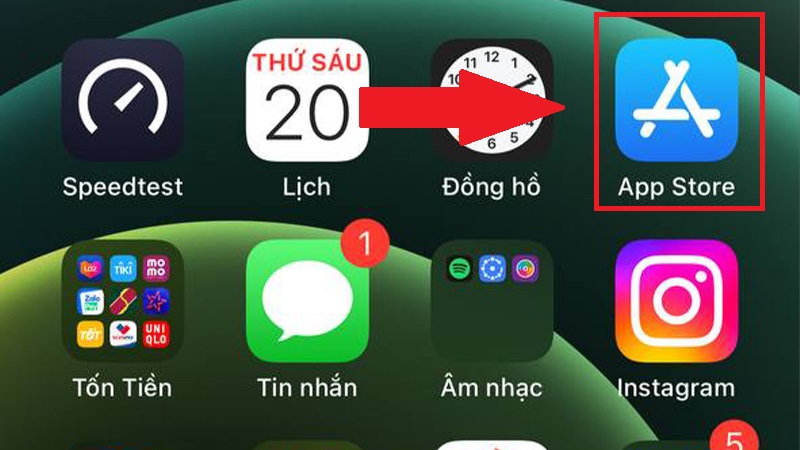 Hãy truy cập vào App Store