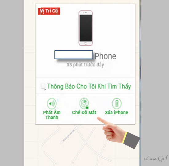 Xoá iPhone, chế độ mất máy