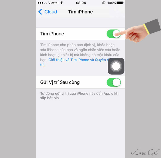 Bật tìm iPhone