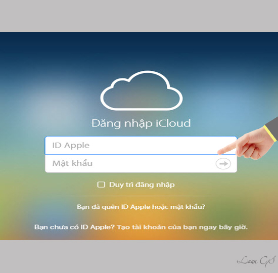 Đăng nhập tài khoản iCloud 