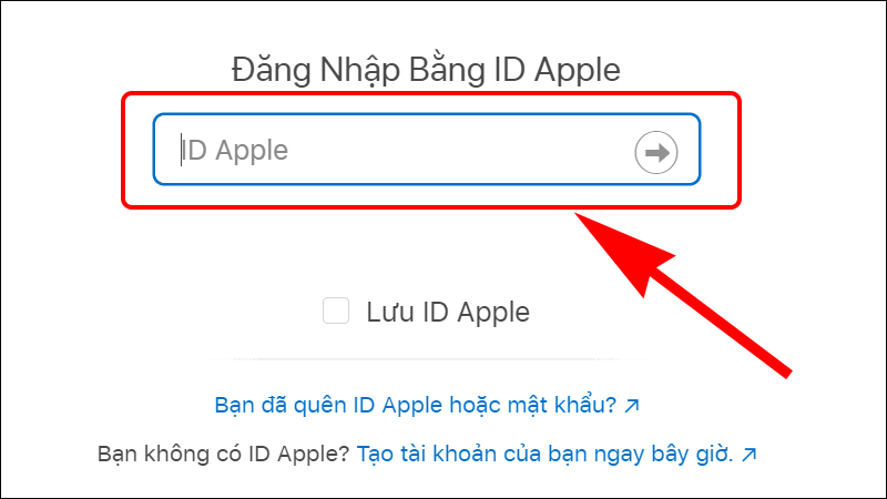 Đăng nhập bằng ID Apple của bạn