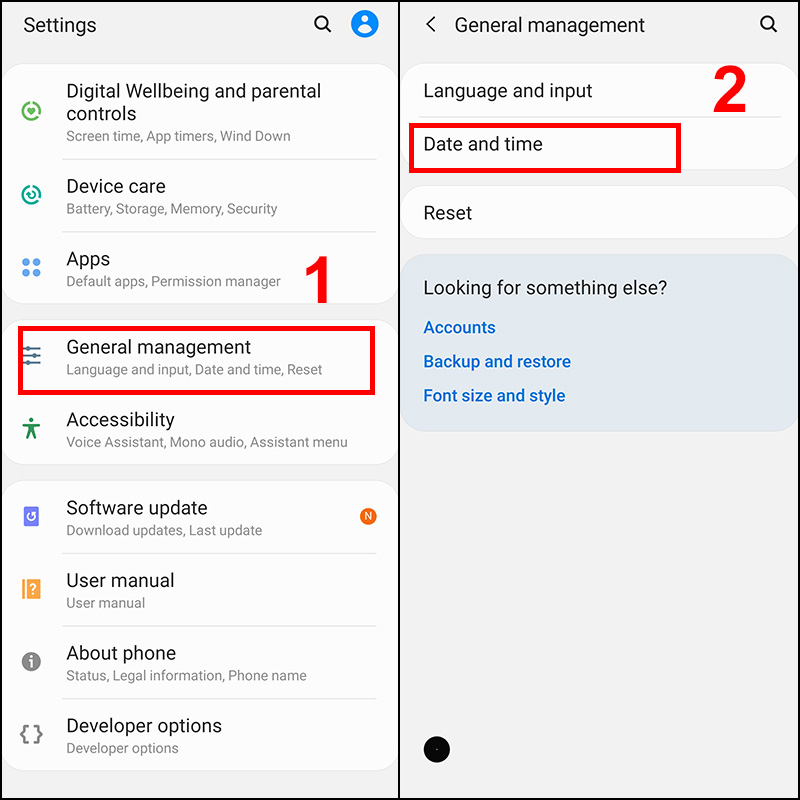  Cài đặt lại ngày và giờ