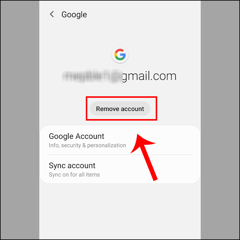 Gỡ tài khoản Google và đăng nhập lại
