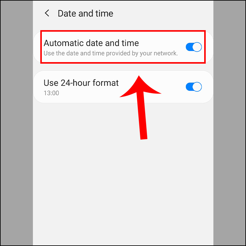  Cài đặt lại ngày và giờ