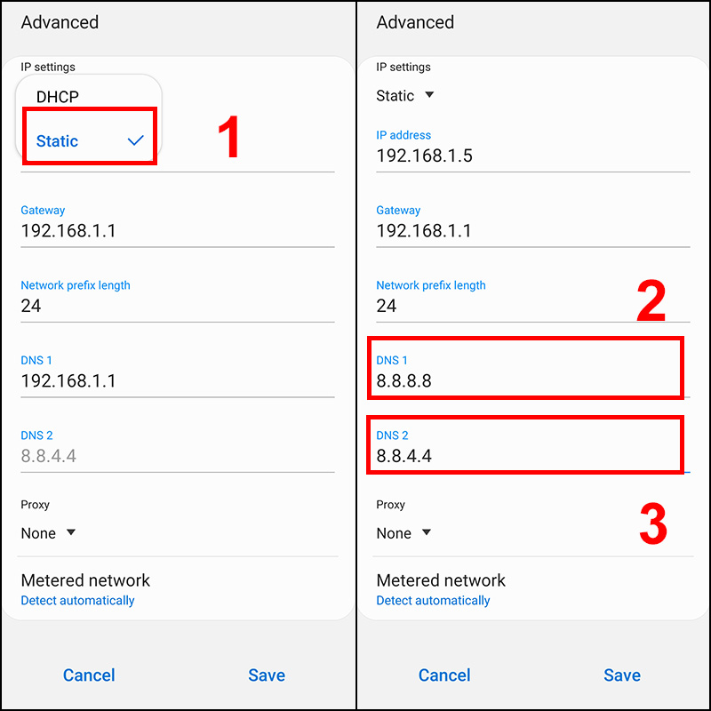 Thay đổi DNS Server