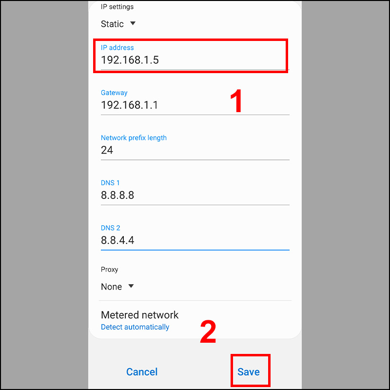 Thay đổi DNS Server