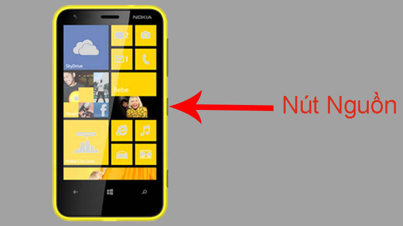 Nhấn giữ n&uacute;t Nguồn để tắt điện thoại