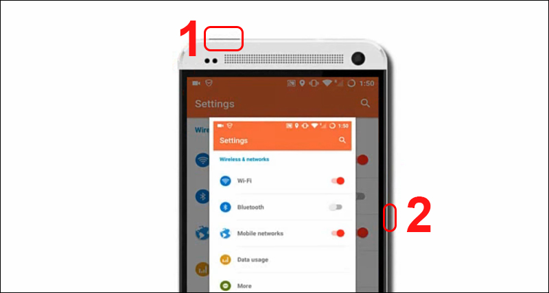 Nhấn giữ tổ hợp ph&iacute;m Power + Volume Down để chụp ảnh m&agrave;n h&igrave;nh