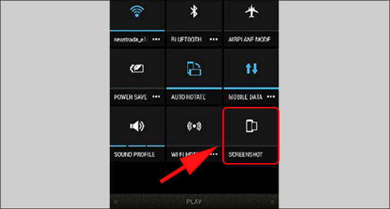 Chọn Screenshot tr&ecirc;n Thanh điều hướng