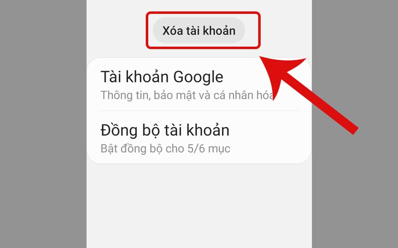 Xóa tài khoản Google trên máy