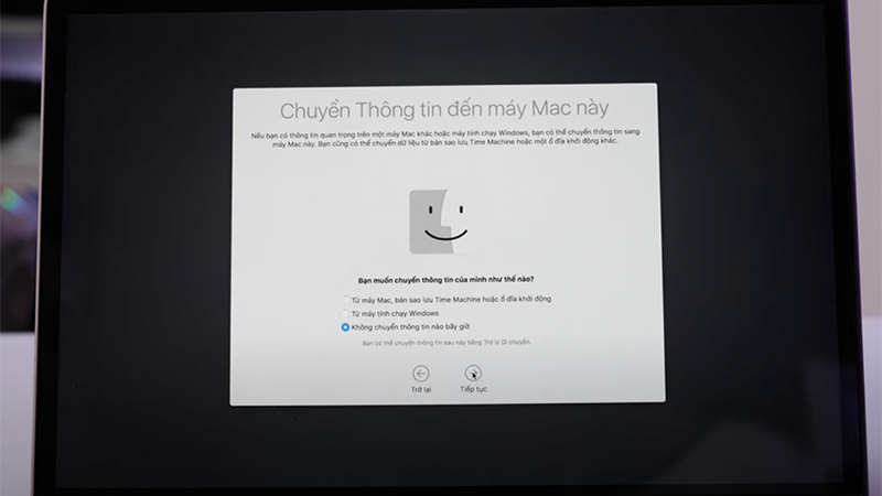 Chuyển thông tin đến máy Mac