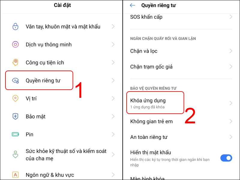 Cách Cài Đặt Mật Khẩu Messenger, Ứng Dụng Khác Trên Điện Thoại Android -  Thegioididong.Com