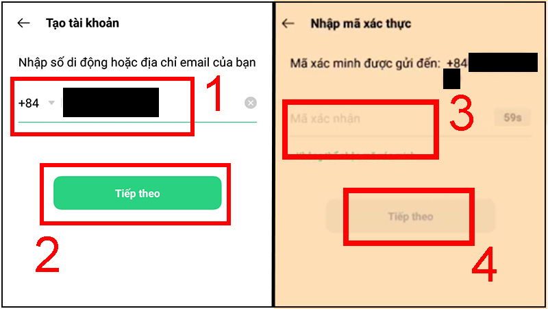 Đăng nhập bằng số điện thoại