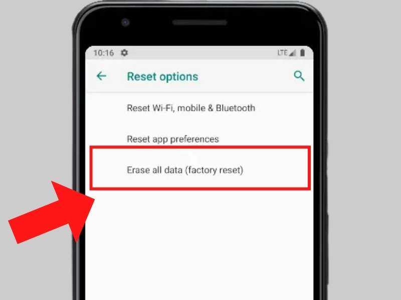 Xóa mọi dữ liệu