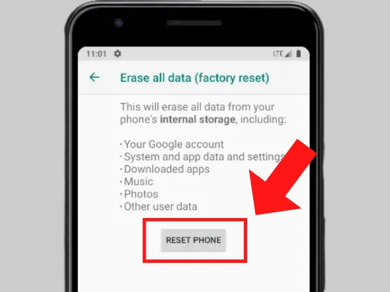 Đặt lại điện thoại