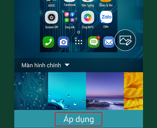 Bước 5: Hãy chọn một hình ưng ý với bạn. Sau khi chọn xong, nhấp vào Áp dụng và chờ trong giây lát.