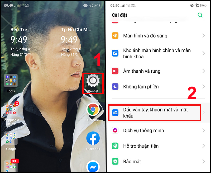 Khóa màn hình là một tính năng quan trọng để bảo vệ thông tin cá nhân trên điện thoại của bạn. Với Oppo A92, khóa màn hình được thiết kế hiện đại và dễ sử dụng. Hãy xem hình ảnh liên quan để biết thêm chi tiết về tính năng này.