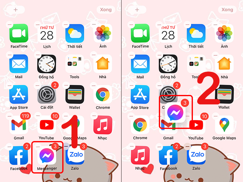Di chuyển icon để kiểm tra điểm chết màn hình iPhone