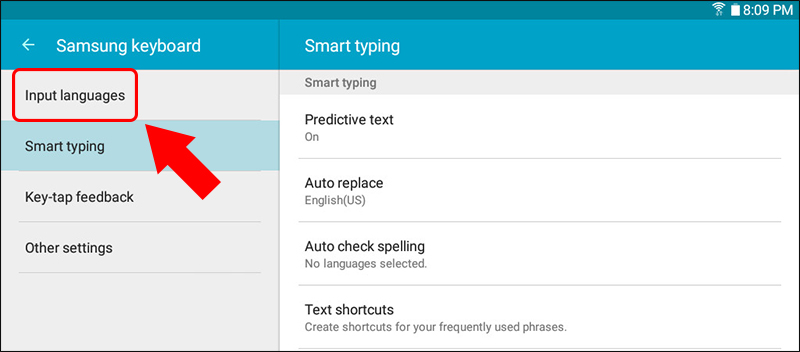 C&aacute;ch th&ecirc;m ng&ocirc;n ngữ b&agrave;n ph&iacute;m tr&ecirc;n Samsung Galaxy Tab
