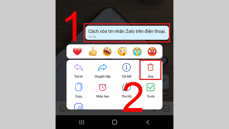 Xóa tin nhắn Zalo trên điện thoại