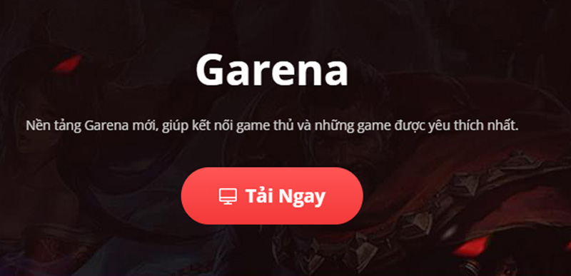 Cài đặt lại Garena PC trên website